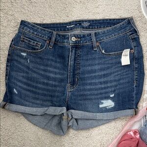 Old Navy Women's Distressed Blue Jean Shorts